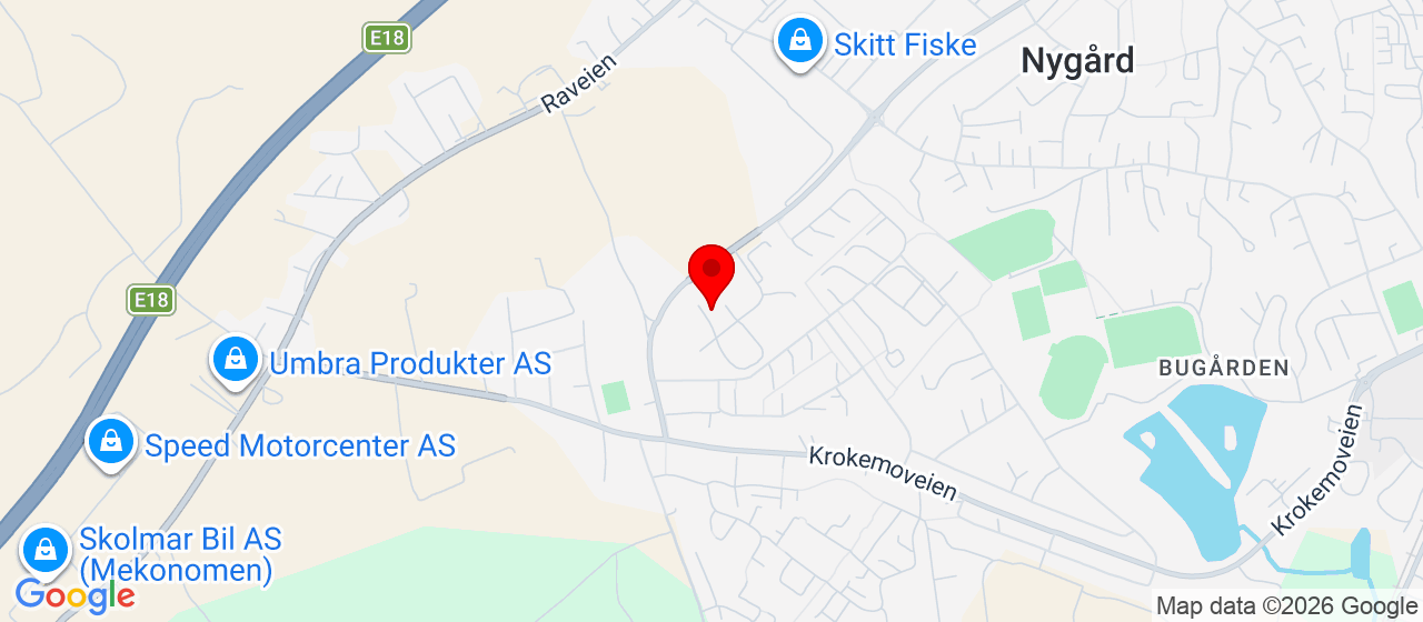 Kart over Hinderveien 5B sandefjord