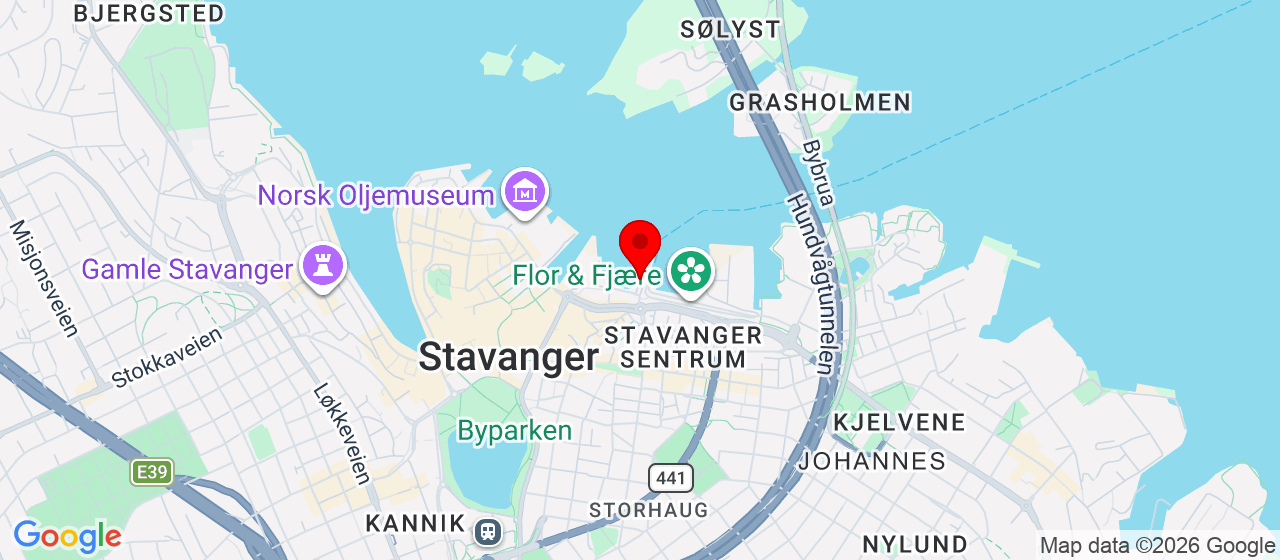 Kart over Fiskepiren Stavanger