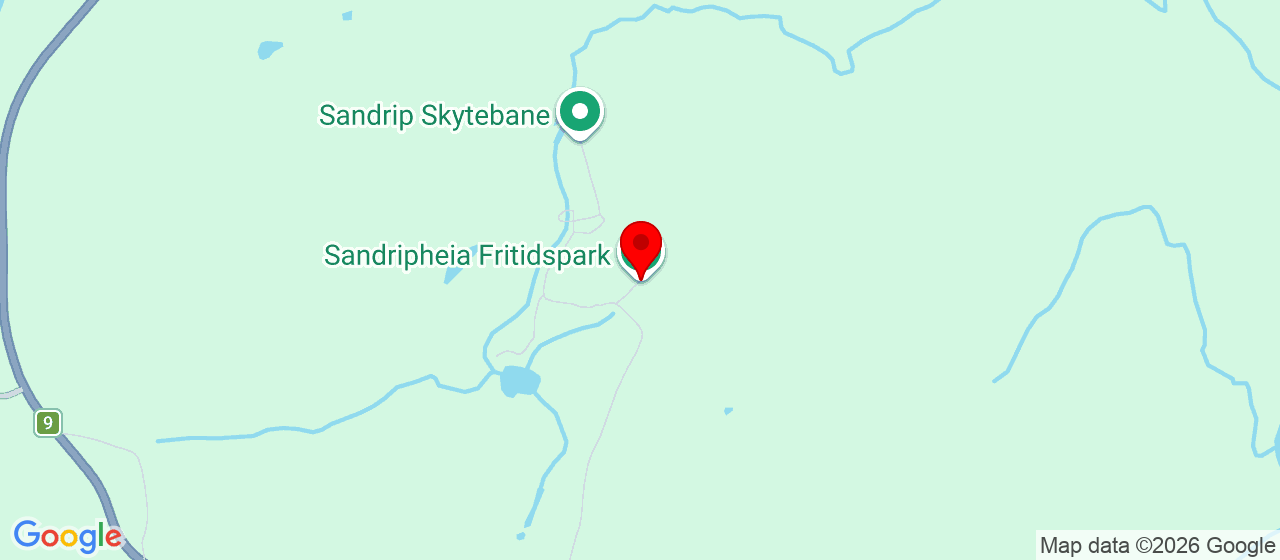 Kart over Sandripheia Fritidspark ØVREBØ