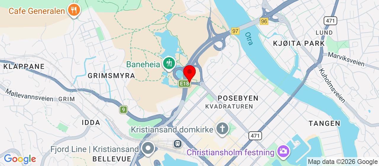 Kart over Baneheia / Fant Olsen KRISTIANSAND S