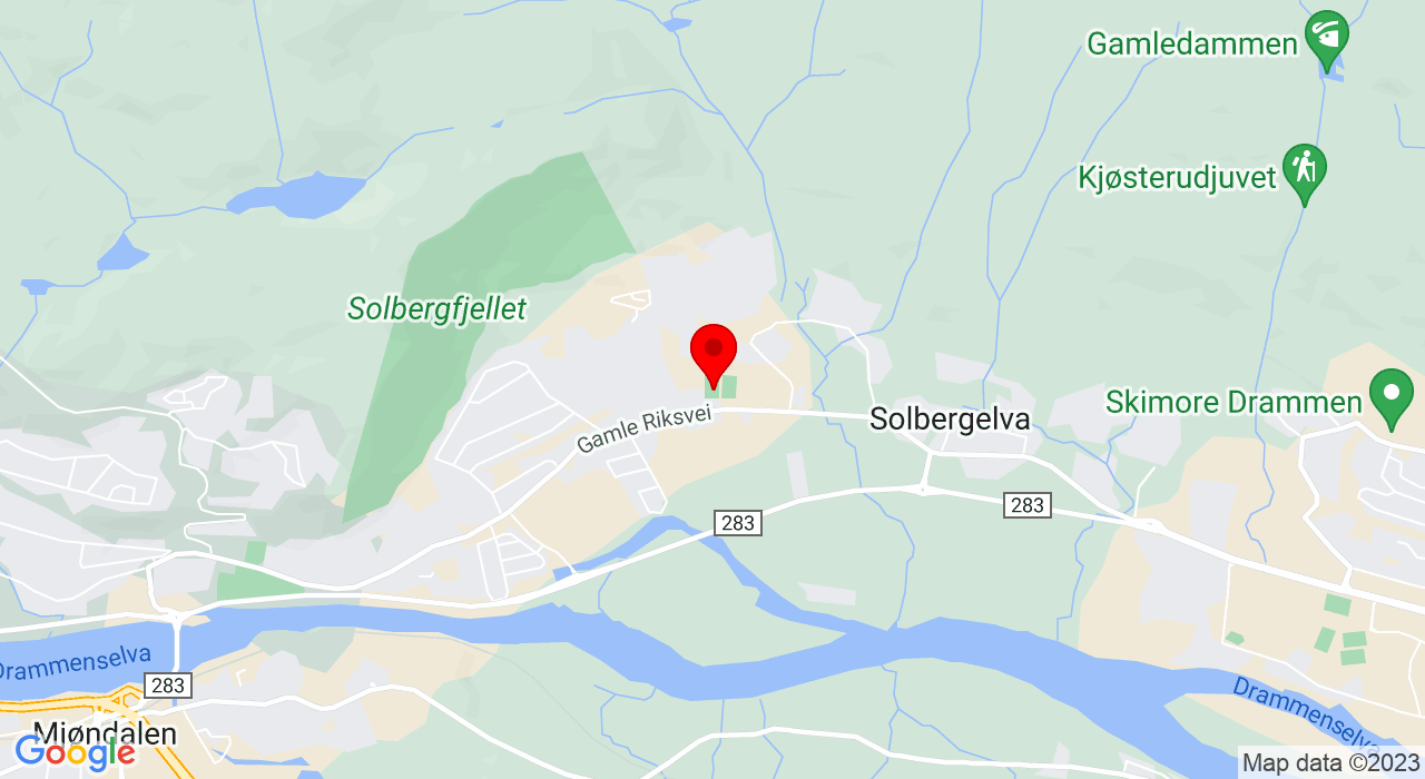 Google Map of Gamle Riksvei 102A ( Lissos bane),3057+SOLBERGELVA
