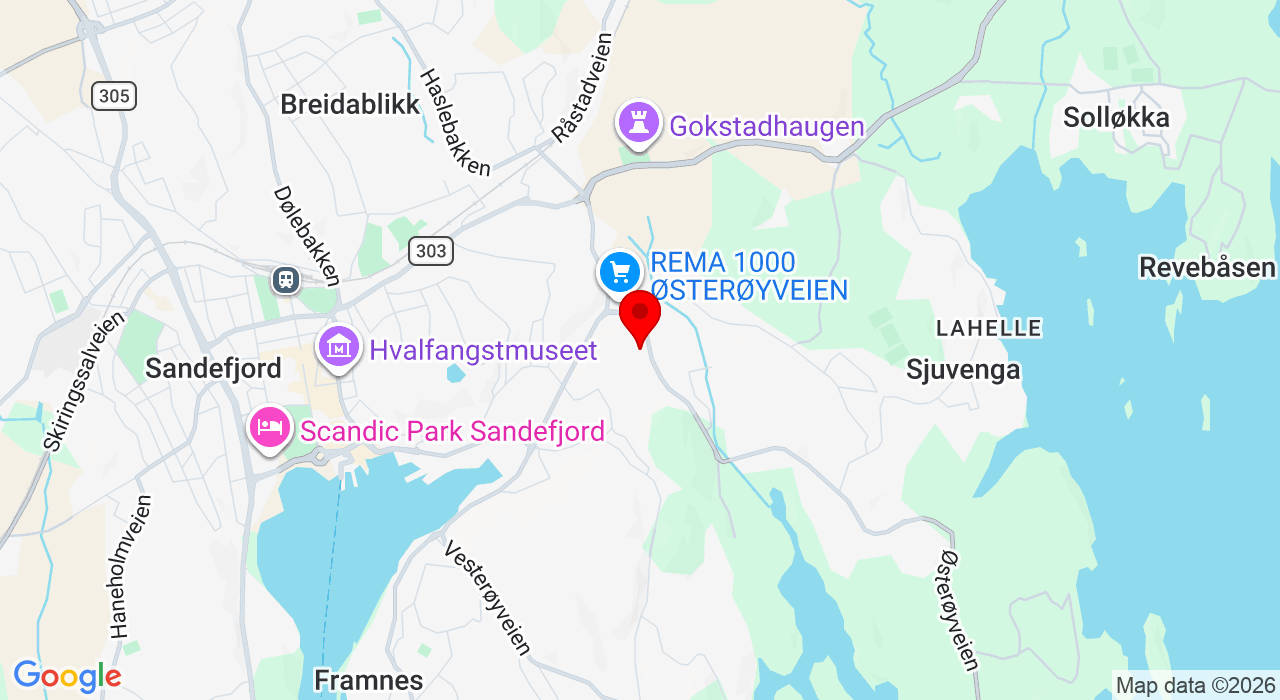 Google Map of https://www.google.com/maps/place/uranienborgveien 30,3235+Sandefjord