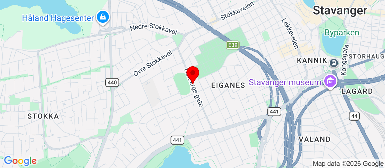 Kart over Stavanger Stadion - Eiganes STAVANGER