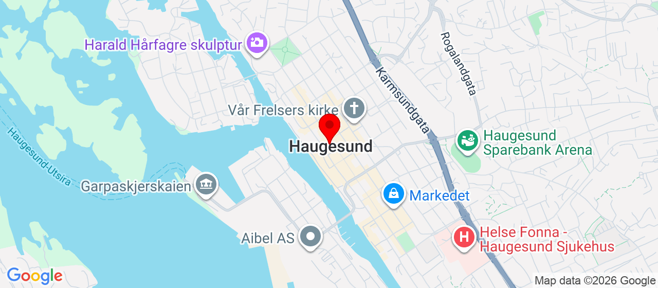 Kart over Haugesund 