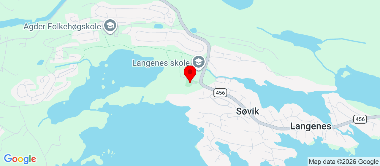 Kart over Langenesveien 232 SØGNE