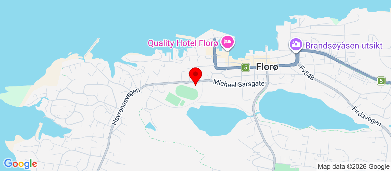 Kart over Havrenesvegen 2 Florø