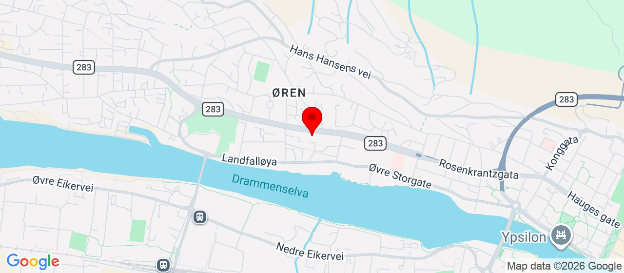 Kart over Hotvetallèen 11 Drammen