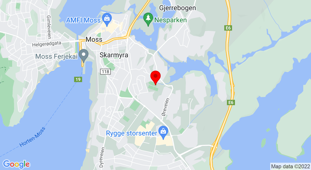 Google Map of Øreveien 39,1523+MOSS