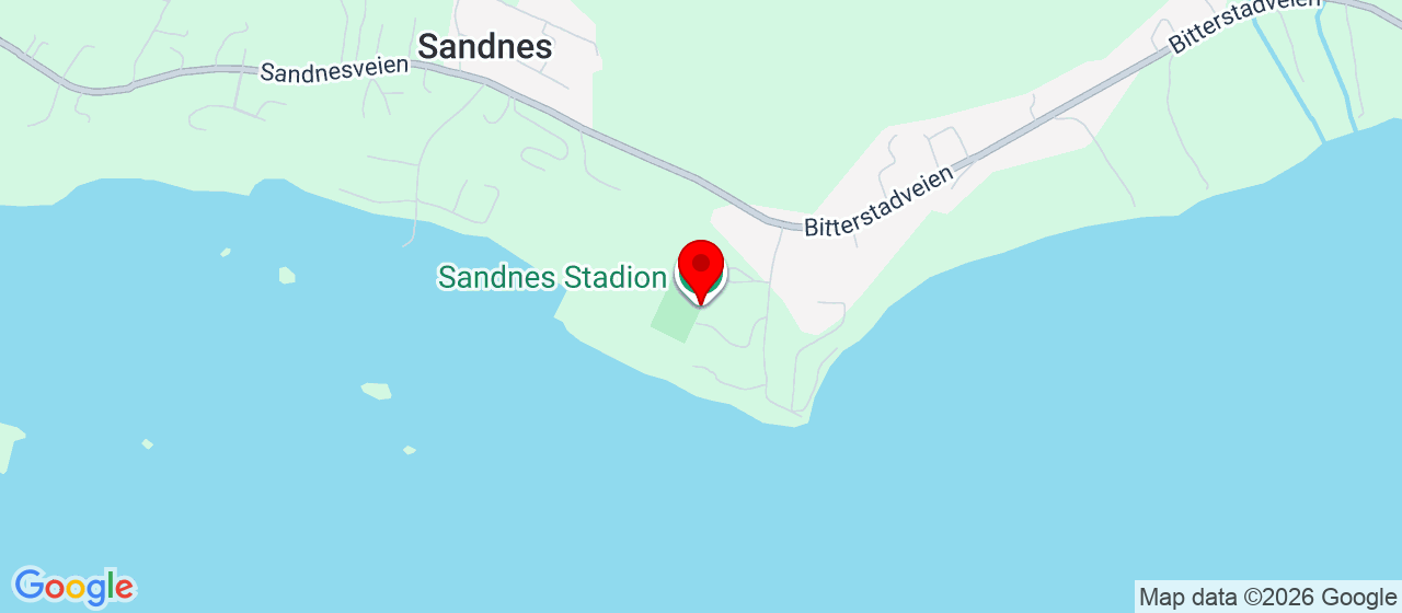 Kart over Sandnes Stadion STOKMARKNES