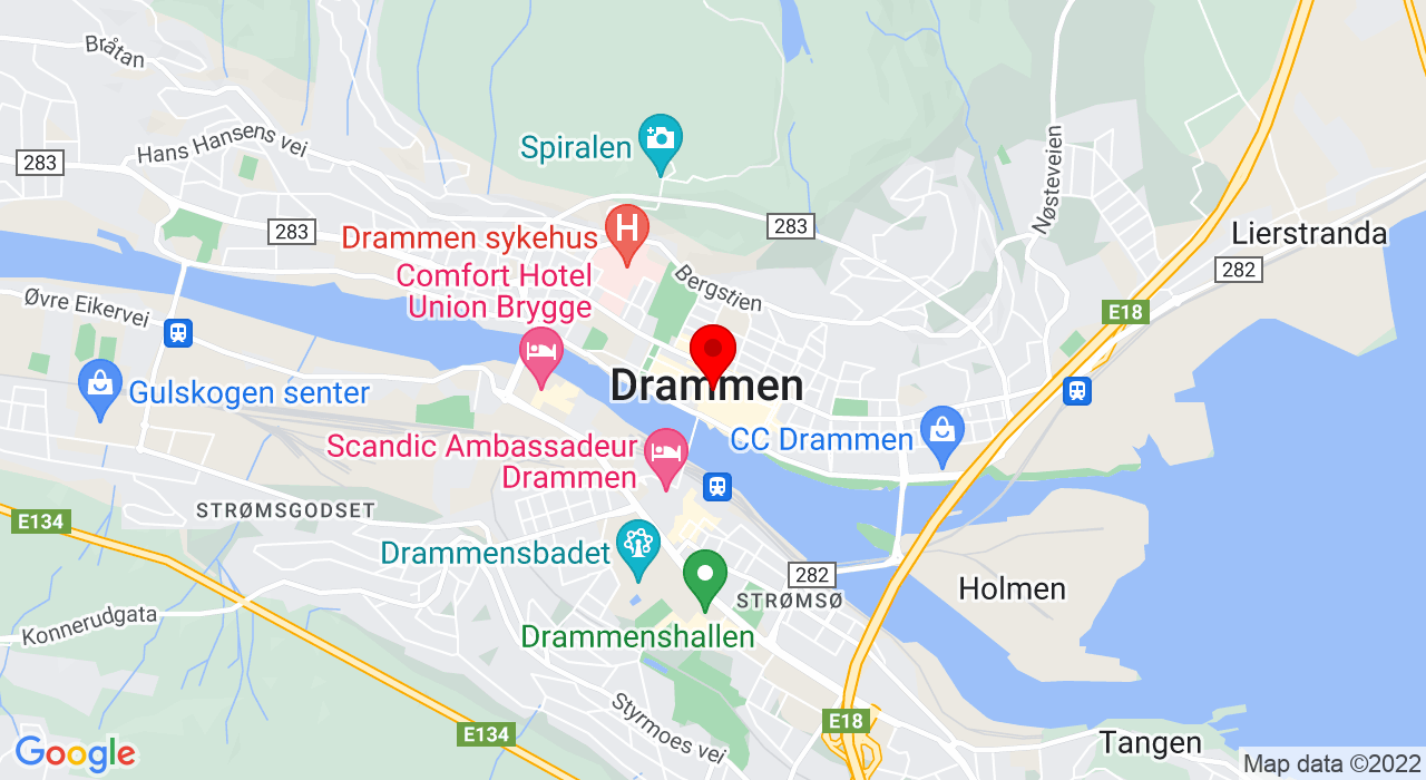 Google Map of Bragernes Torg,+Drammen