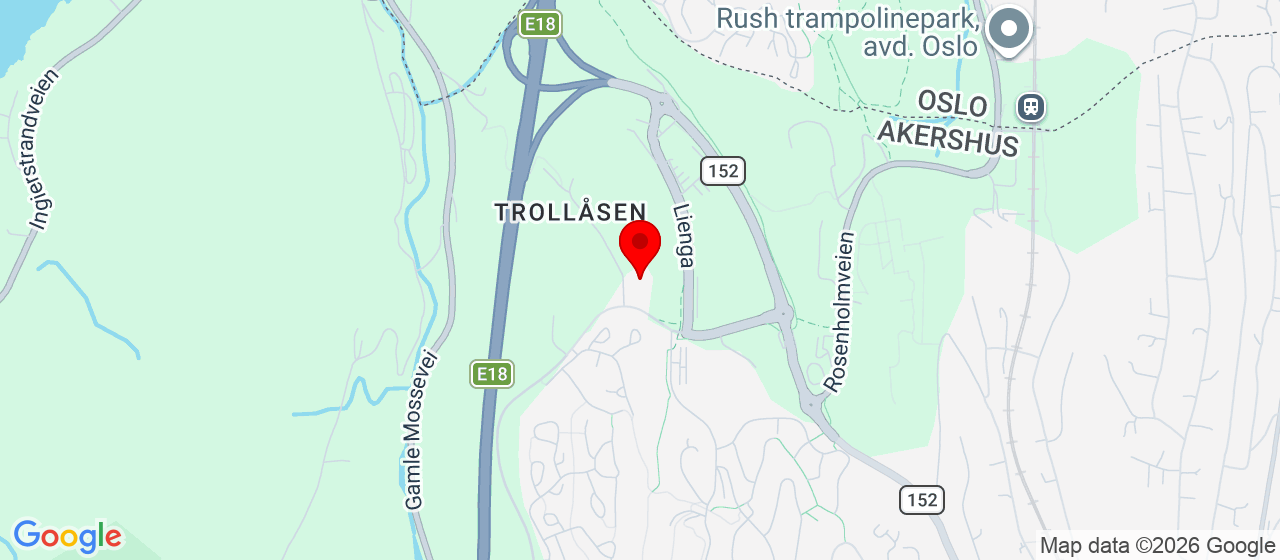 Kart over Trollåsveien 4 TROLLÅSEN