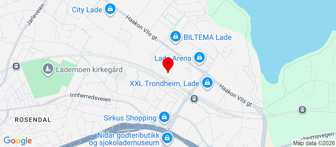 Kart over Trondheim Golfsenter AS, Haakon VIIs gate 23 C TRONDHEIM