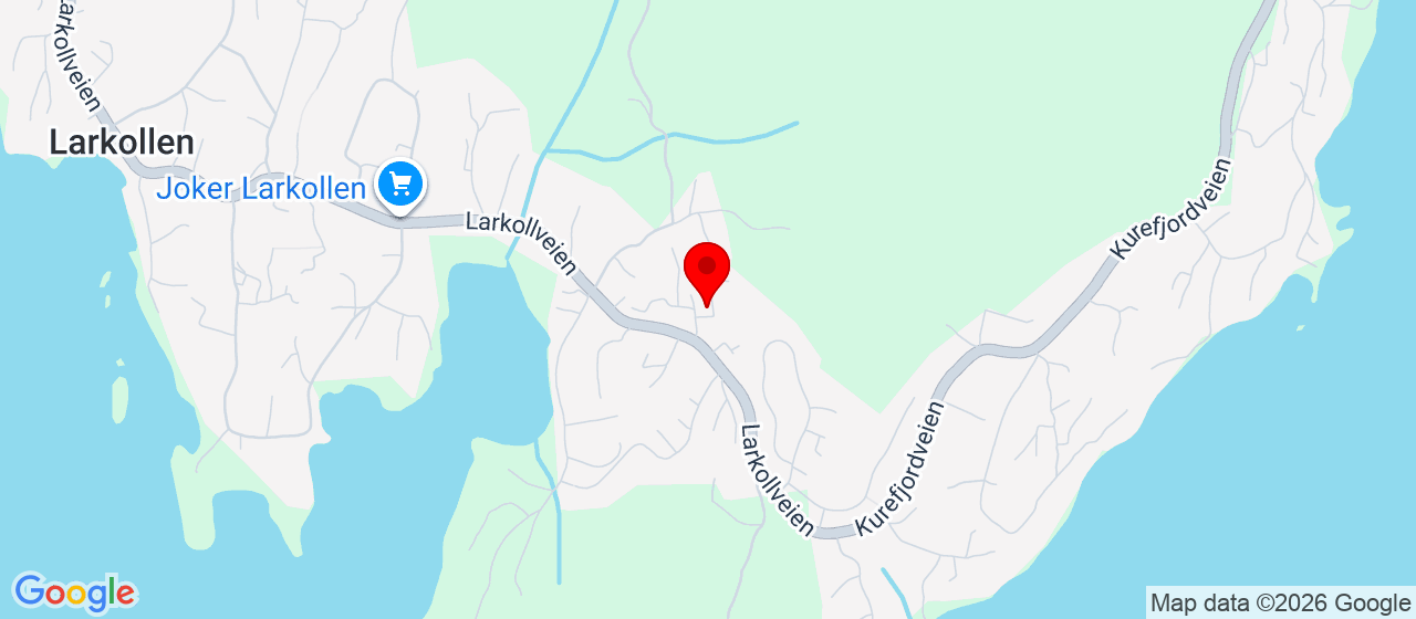 Kart over Grefsrødveien 5 Larkollen