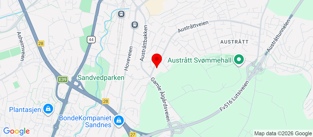 Kart over Austrått skole SANDNES