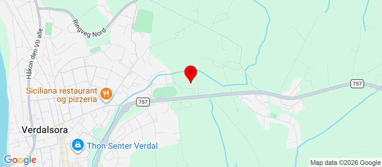 Kart over Verdalshallen VERDAL
