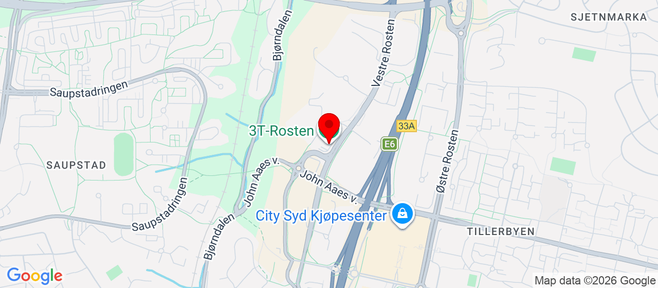 Kart over 3T Rosten 