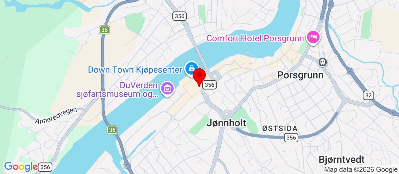 Kart over Kulltangveien 70 Porsgrunn