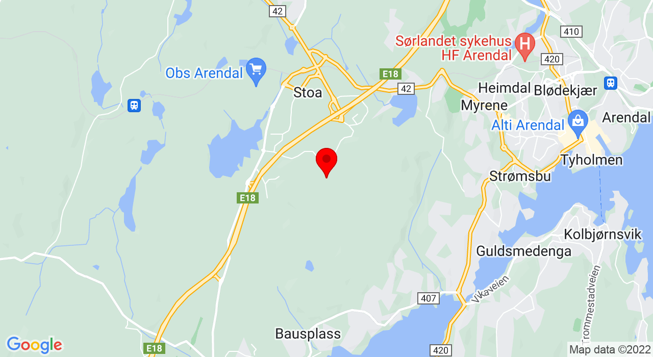 Google Map of Industritoppen 1,4848+Arendal