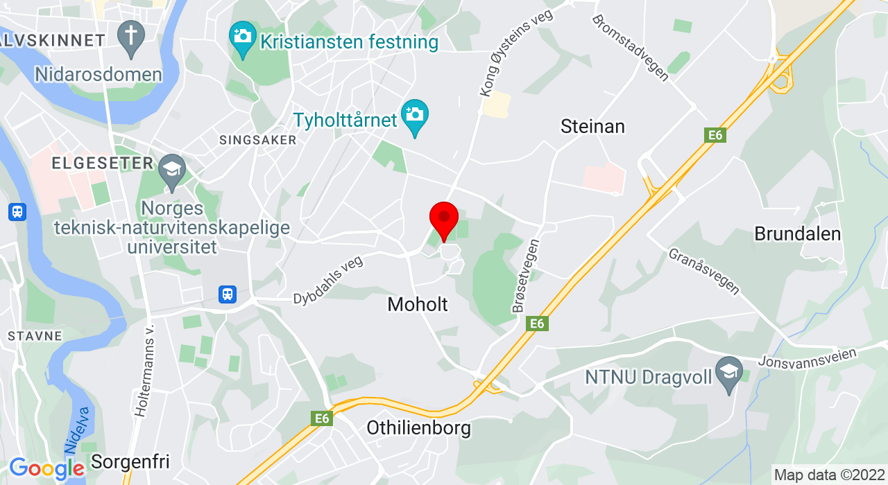 Google Map of eberg kunstgress,7051+Trondheim
