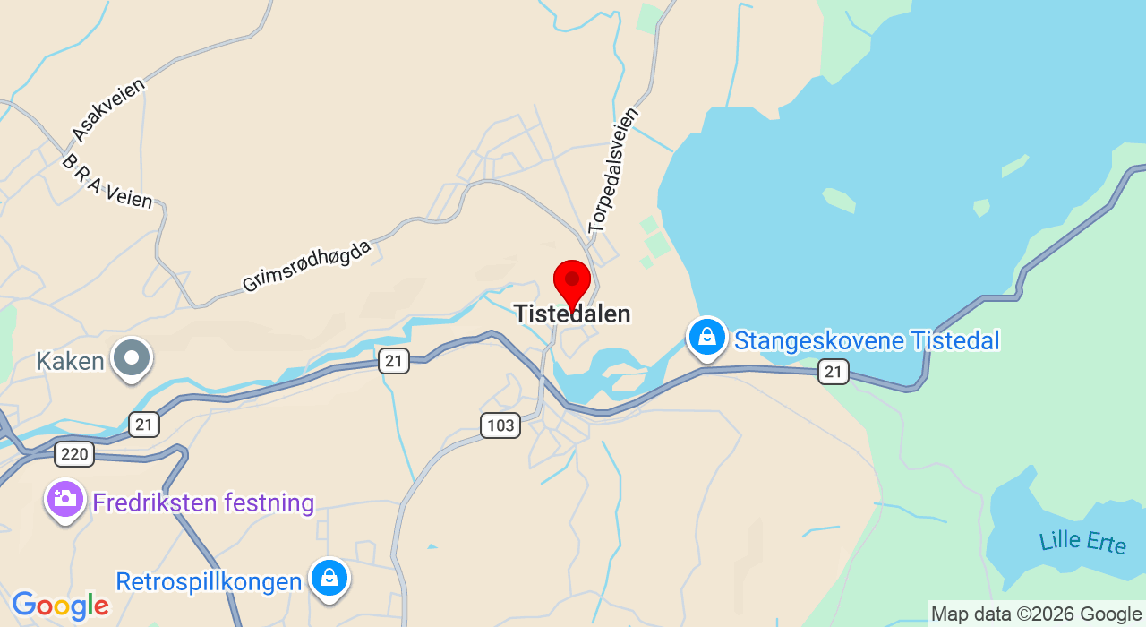 Google Map of https://www.google.com/maps/place/Ormtjernveien 1,1791+Tistedal