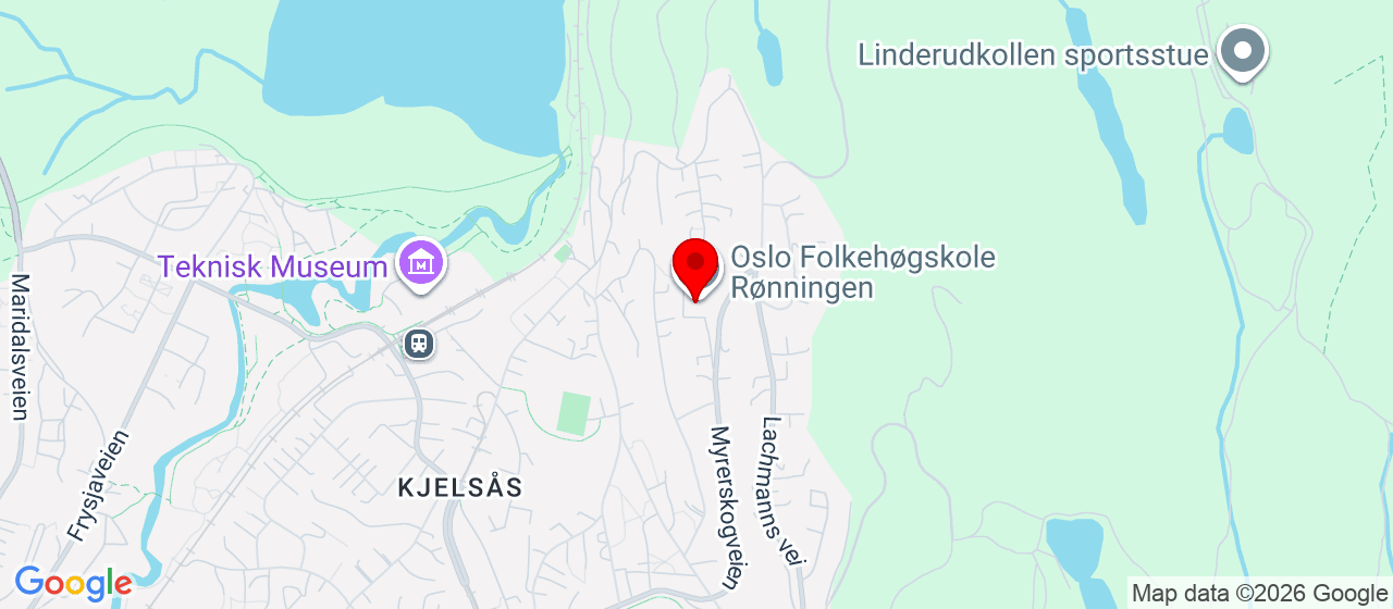 Kart over Myrerskogveien 54A OSLO