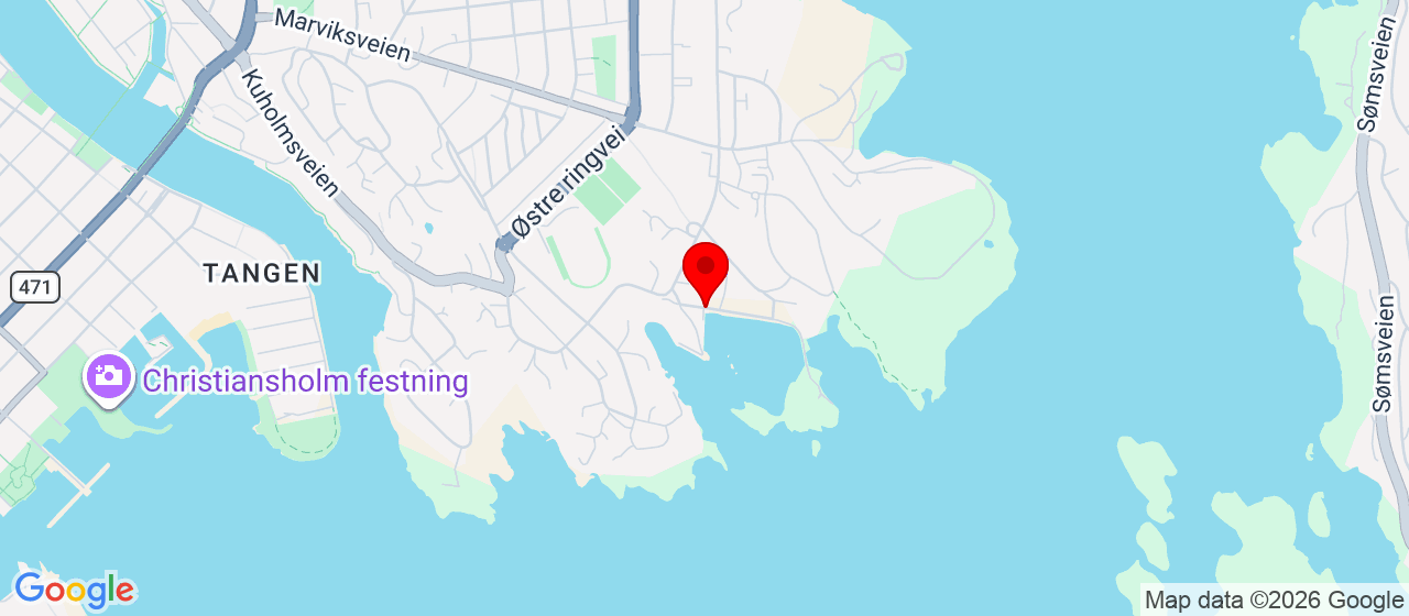Kart over Framnesveien KRISTIANSAND S