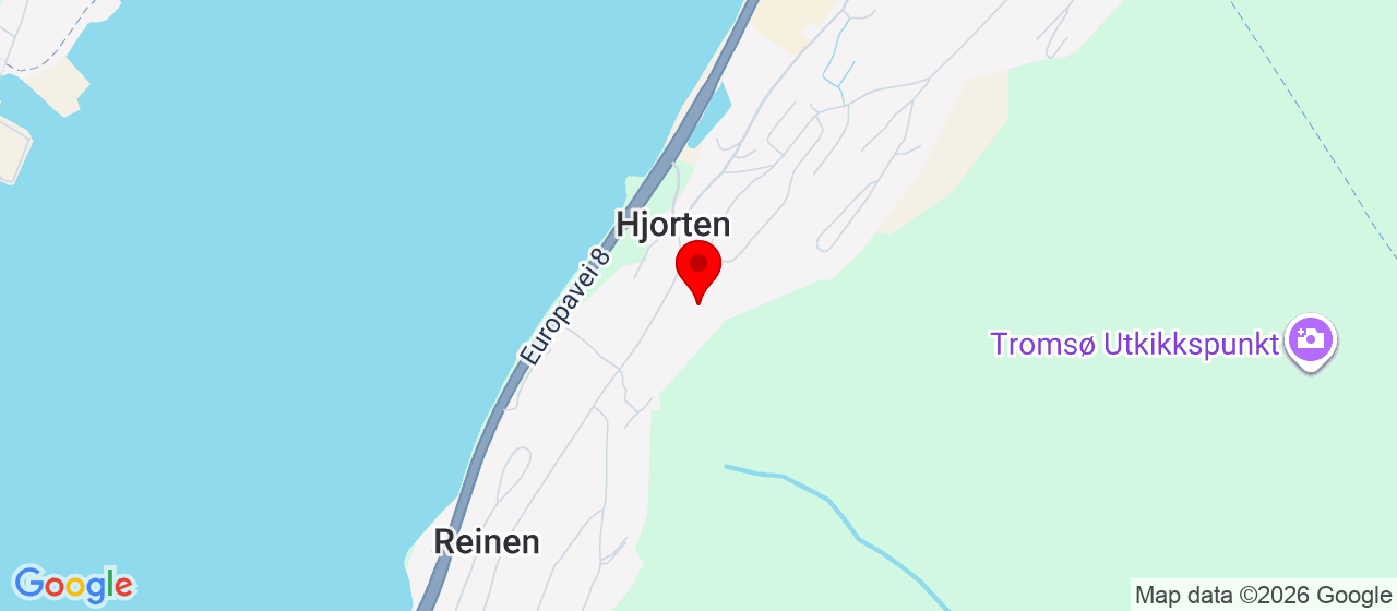 Kart over Solstrandvegen 76 Tromsdalen