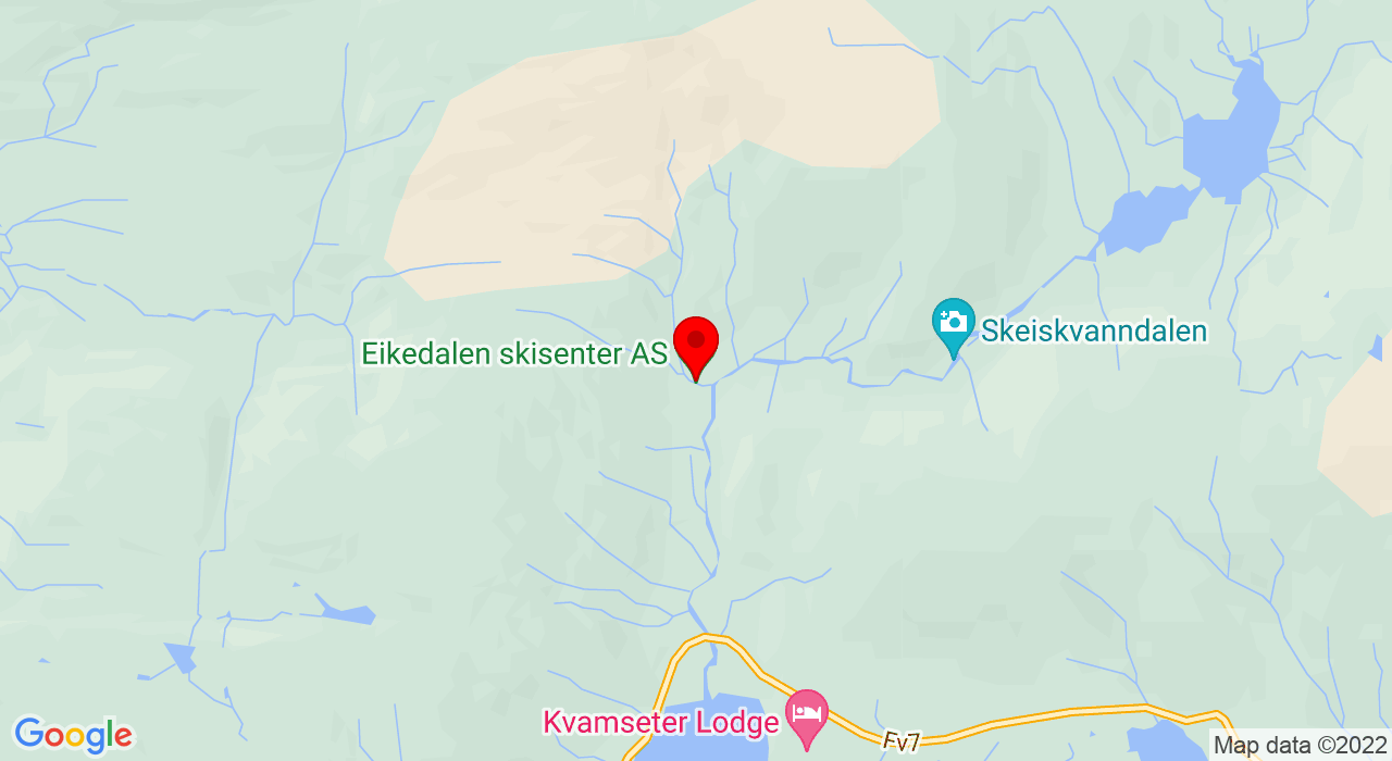 Google Map of Eikedalen skisenter, Kråvegen 108,5650+TYSSE