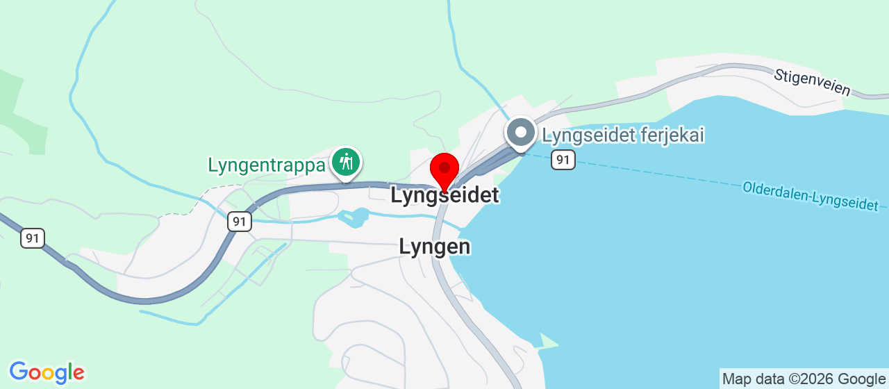 Kart over Geitnes LYNGSEIDET