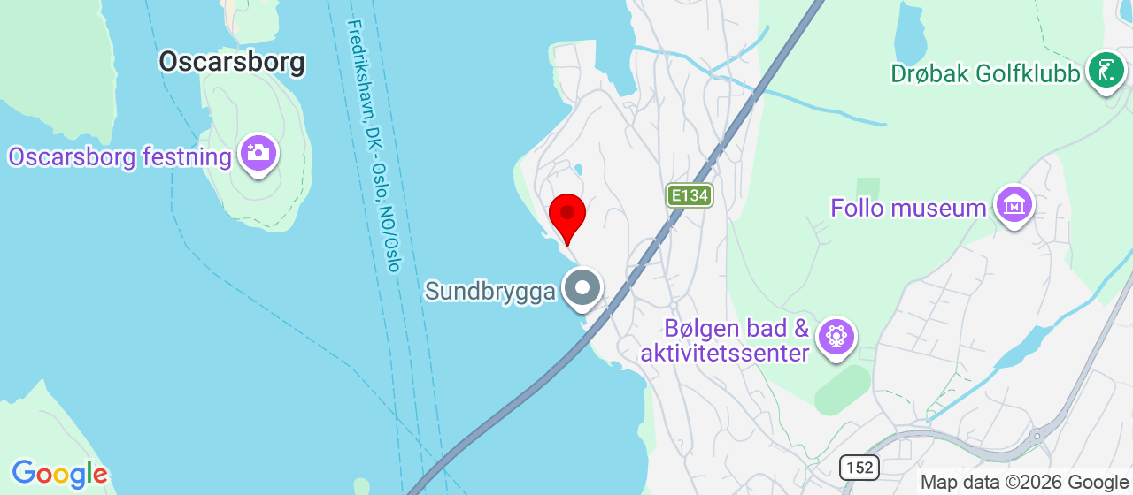 Kart over Husvikveien Drøbak