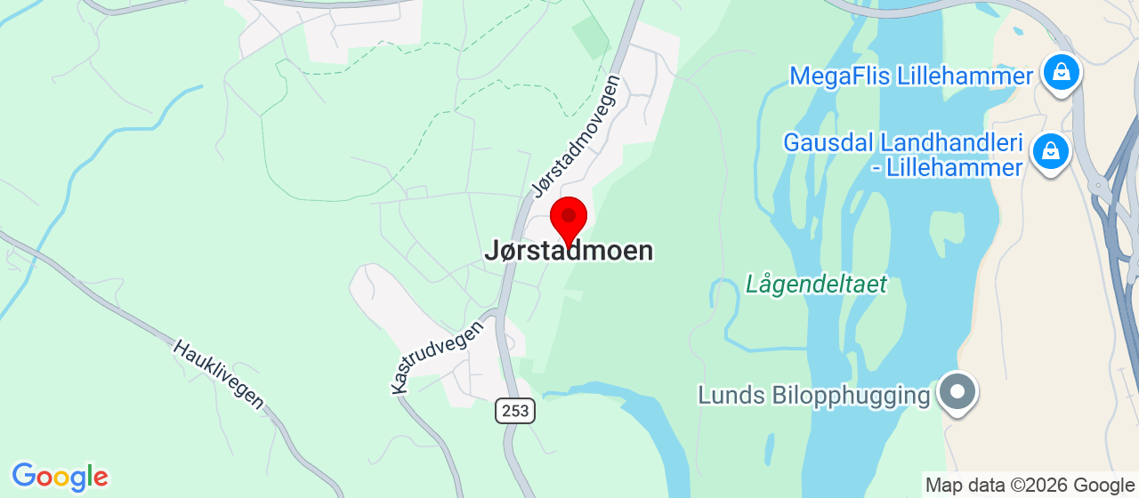 Kart over Jørstadmoen Diskgolfbane 