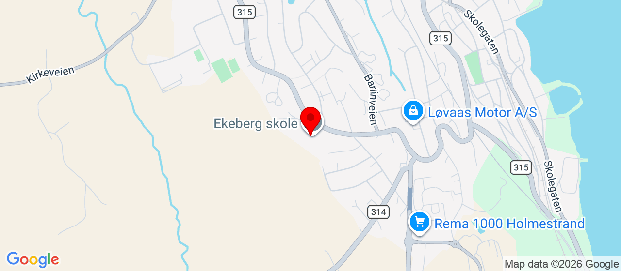 Kart over Hvittingfossveien 59 Holmestrand