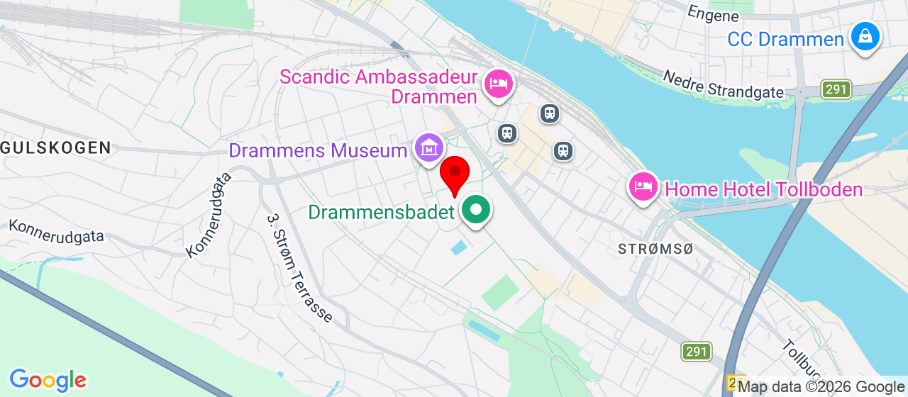 Kart over Danvikgata 25 DRAMMEN