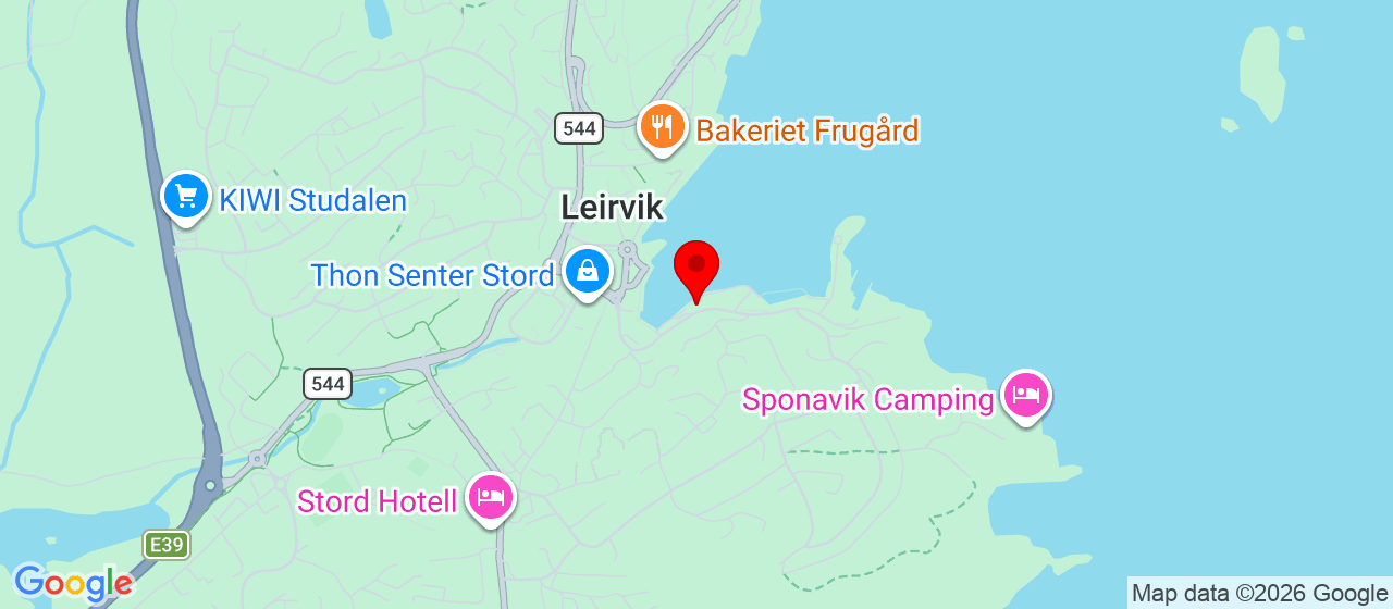 Kart over Hamnegata 48 Stord