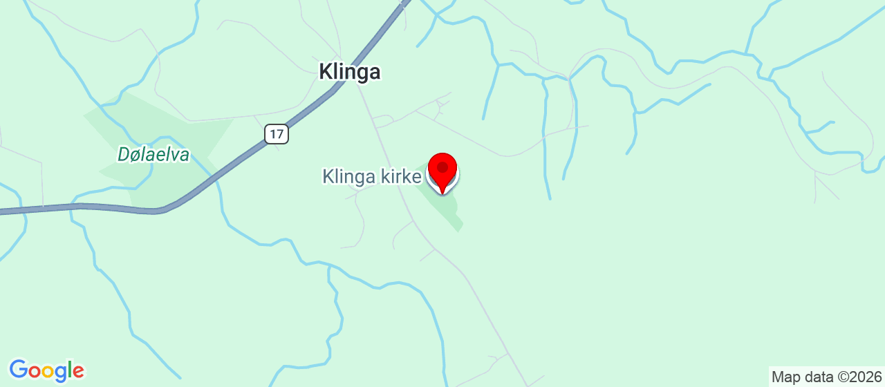 Kart over Klinga kirke 