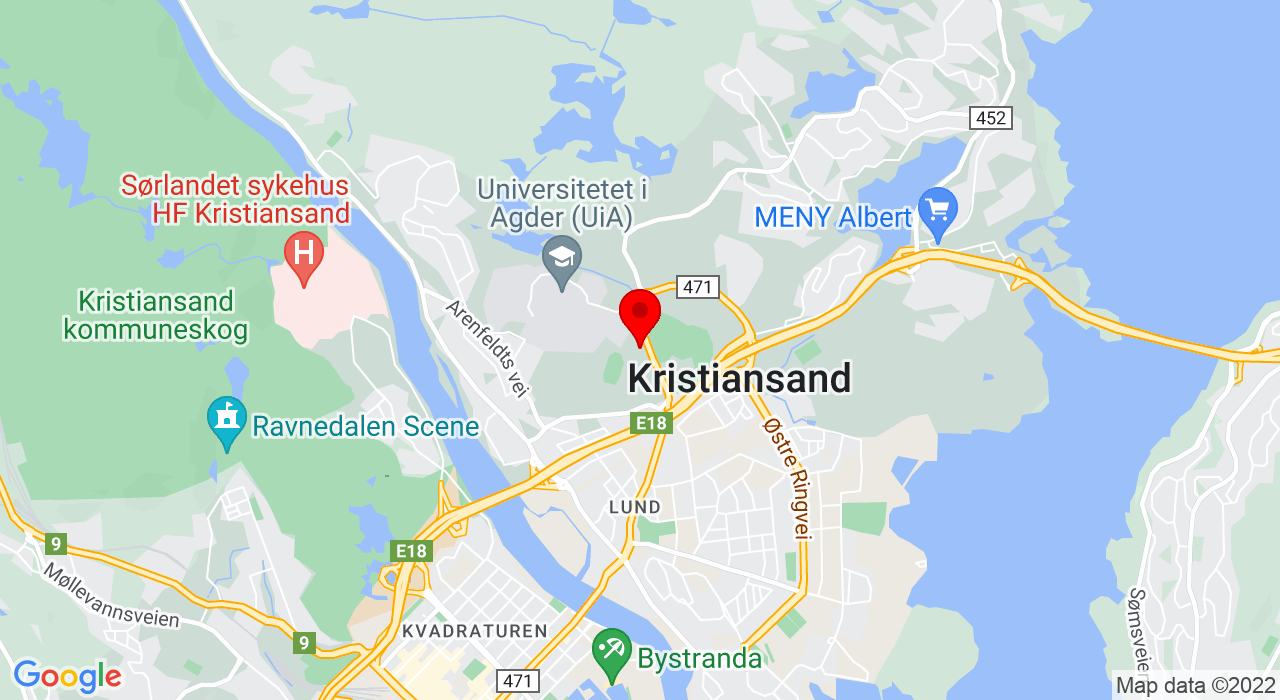 Google Map of Jegersbergveien 3,4630+KRISTIANSAND S