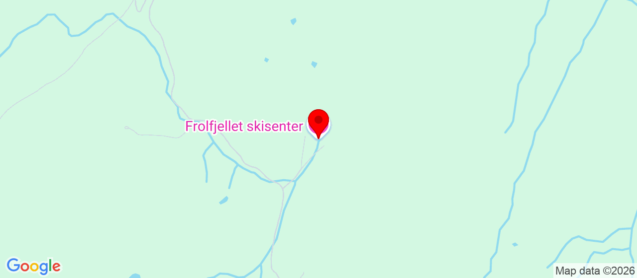 Kart over Frolfjelle skisenter 
