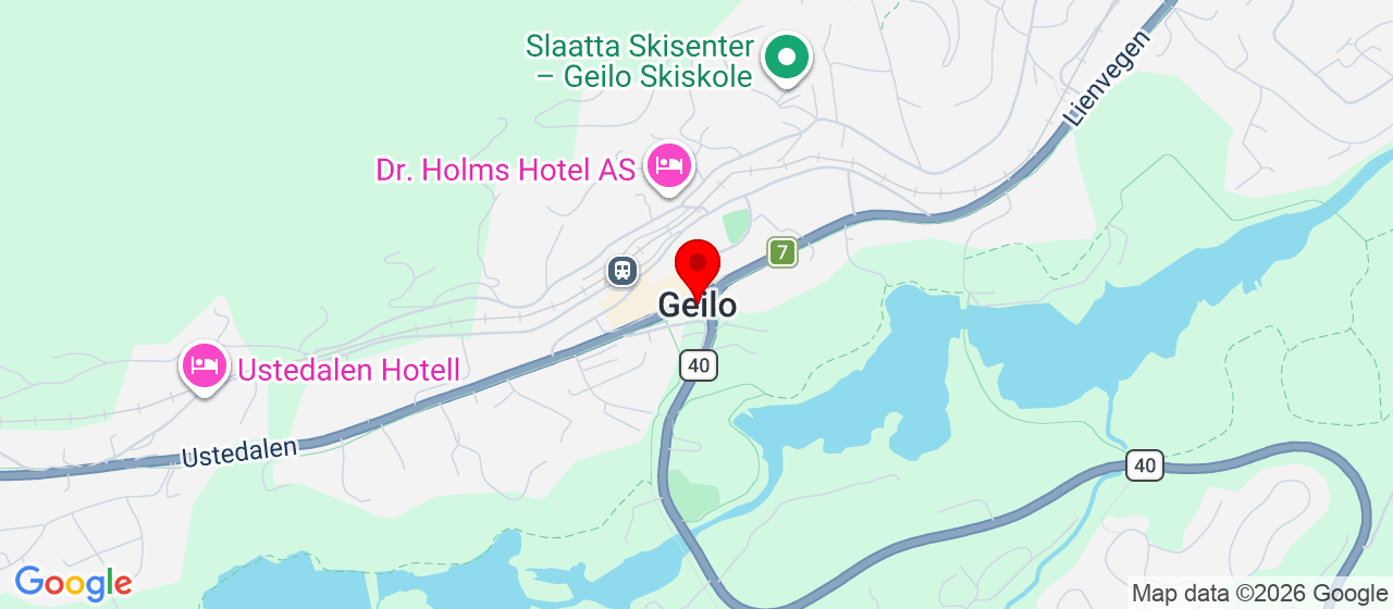 Kart over Fossastølsvegen 11 Geilo