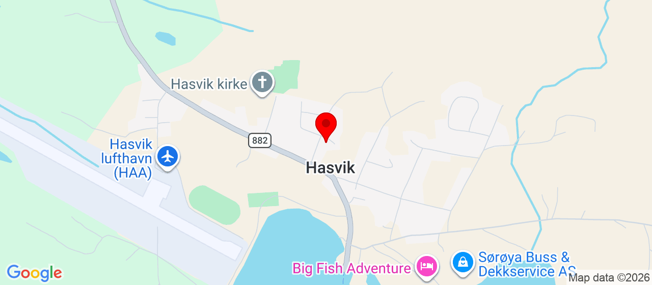Kart over Aspelundveien 3 HASVIK