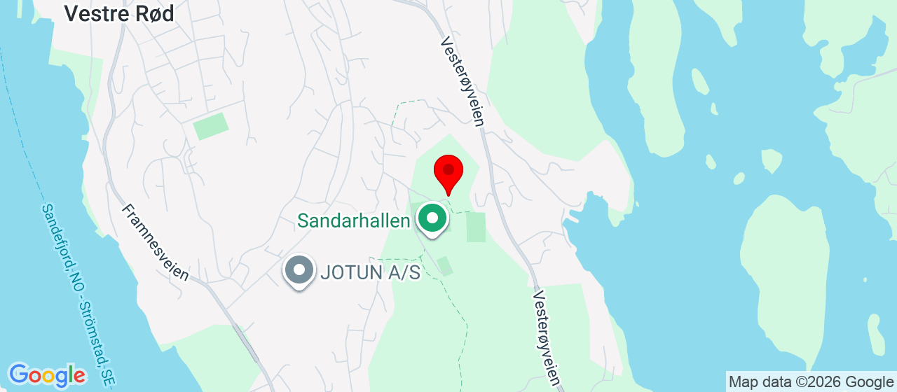 Kart over Husebygrenda 60, SANDEFJORD