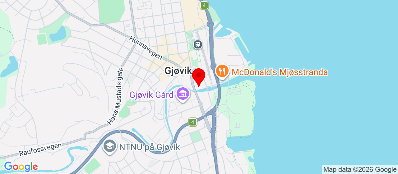Kart over Elvegata 3-4 Gjøvik