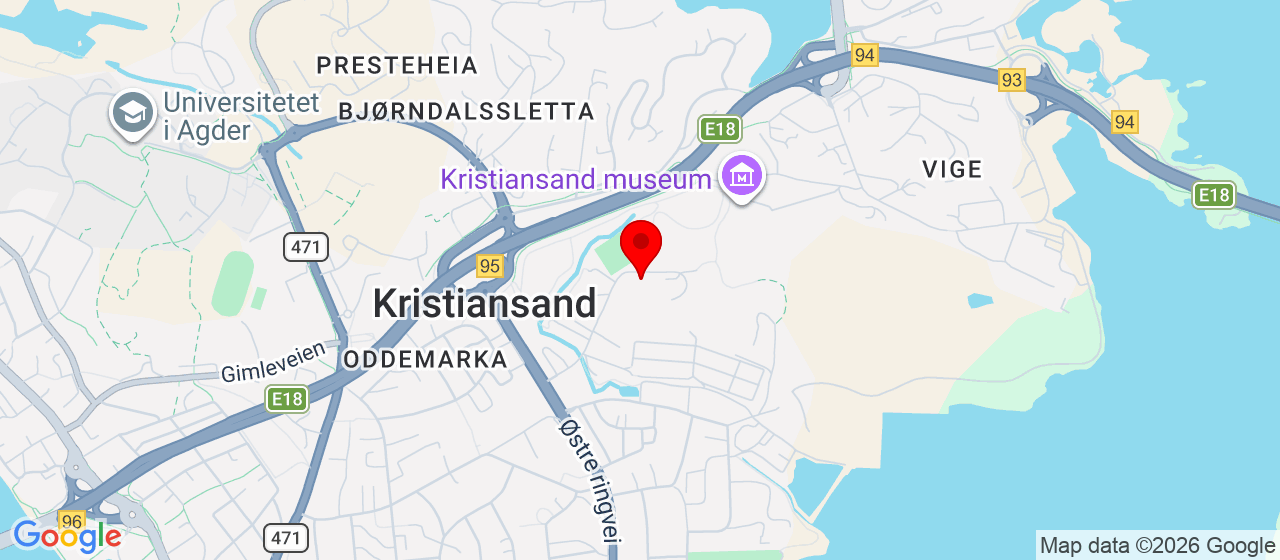 Kart over Bispegra 44 KRISTIANSAND S