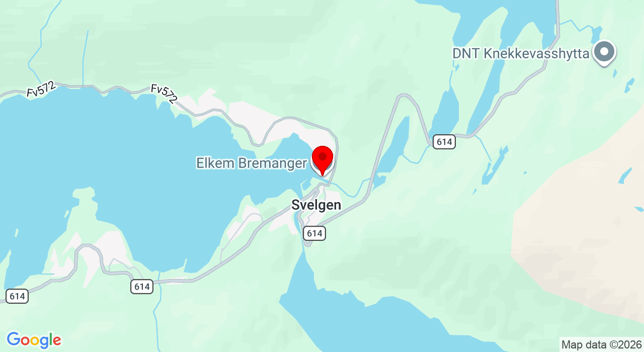 Google Map of https://www.google.com/maps/place/Elkem Bremanger, kantine garderobebygg,6723+Svelgen