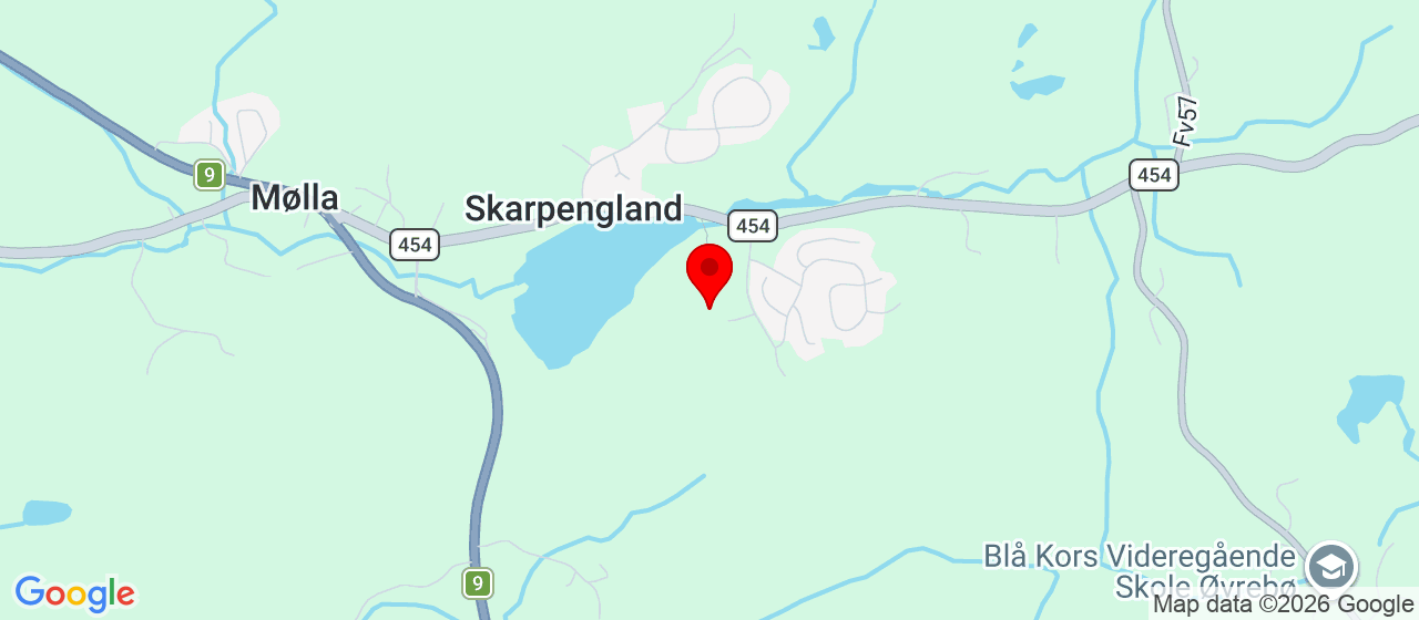 Kart over Myrvegen 4 Øvrebø