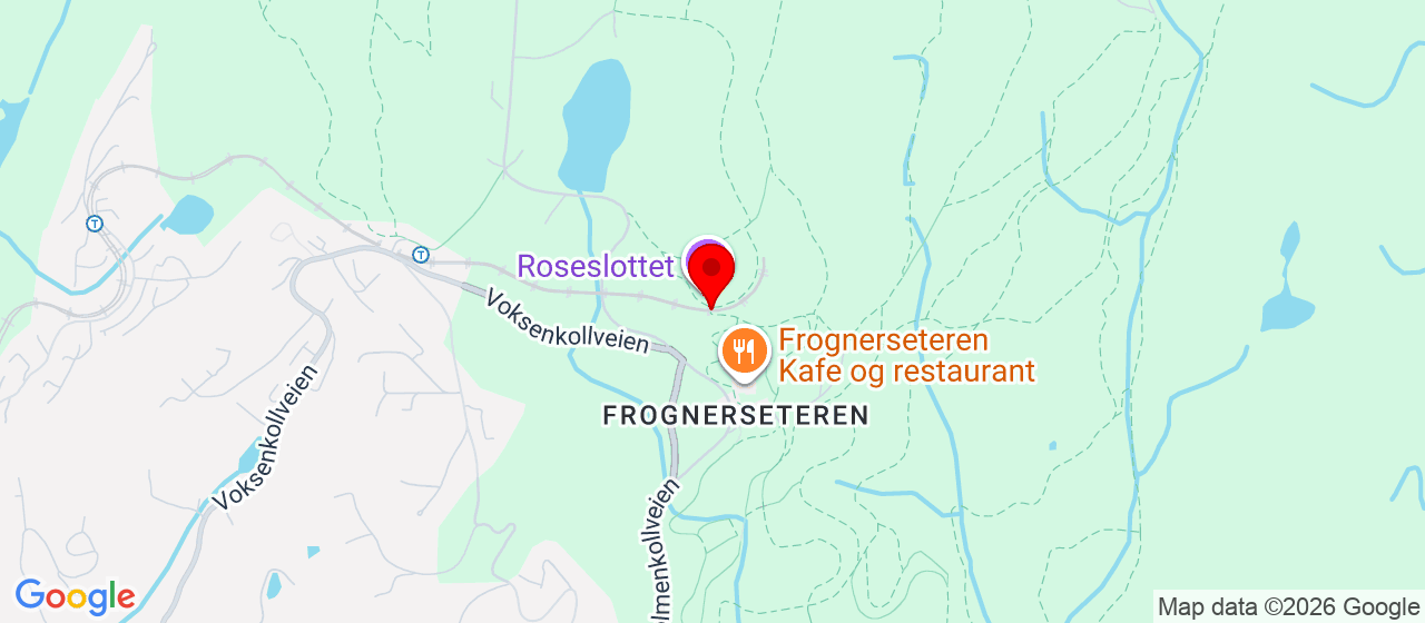 Kart over Frogneseteren T- banestasjon OSLO