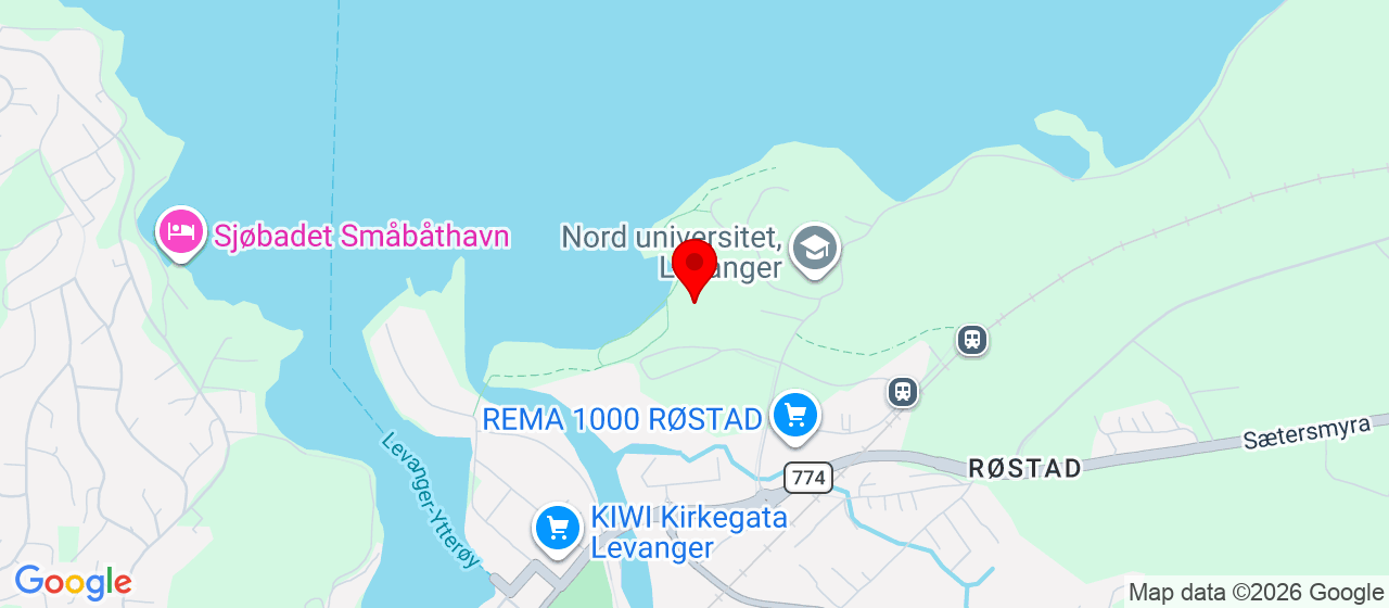 Kart over Trønderhalen Levanger
