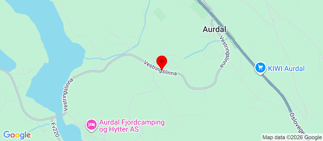 Kart over Vestringslinna AURDAL