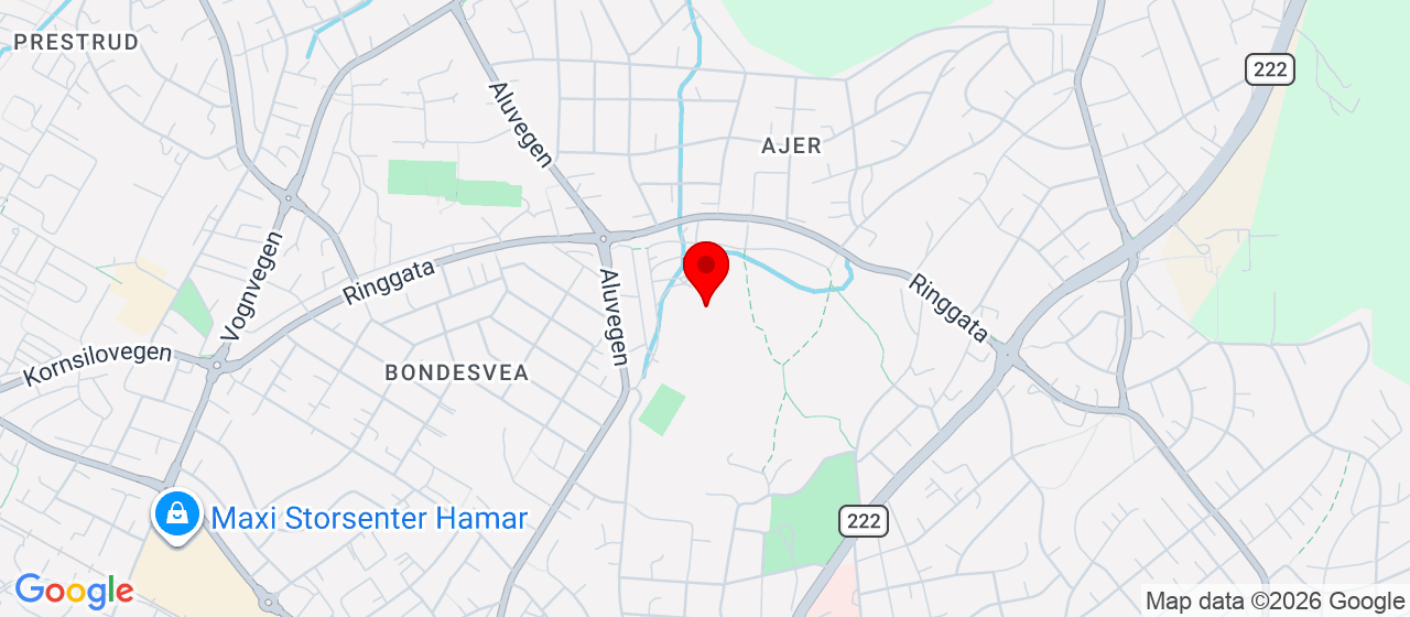 Kart over Ankerskogvegen 7 Hamar