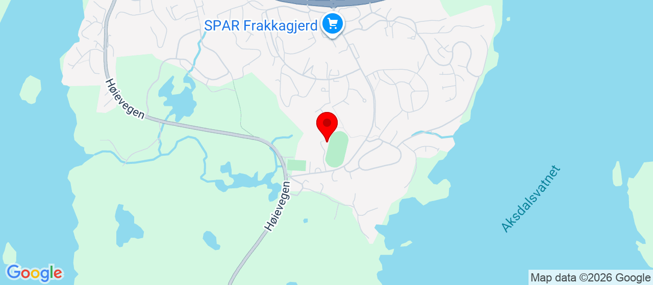 Kart over Frakkagjerdvegen 14 Førresfjorden
