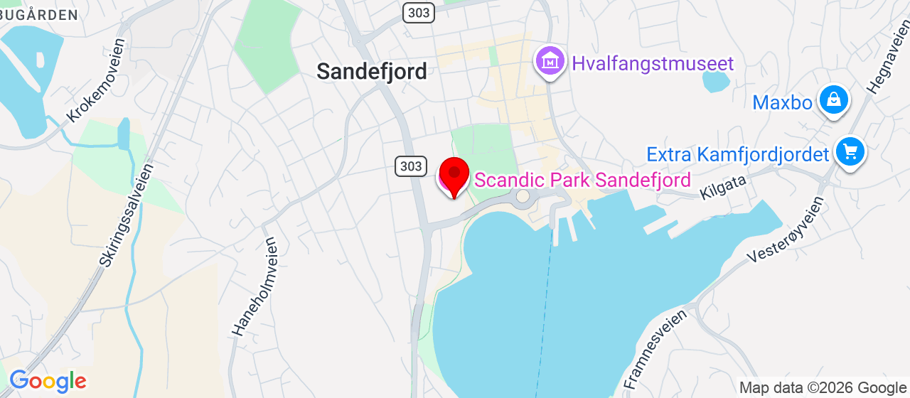 Kart over Strandpromenaden 9 SANDEFJORD
